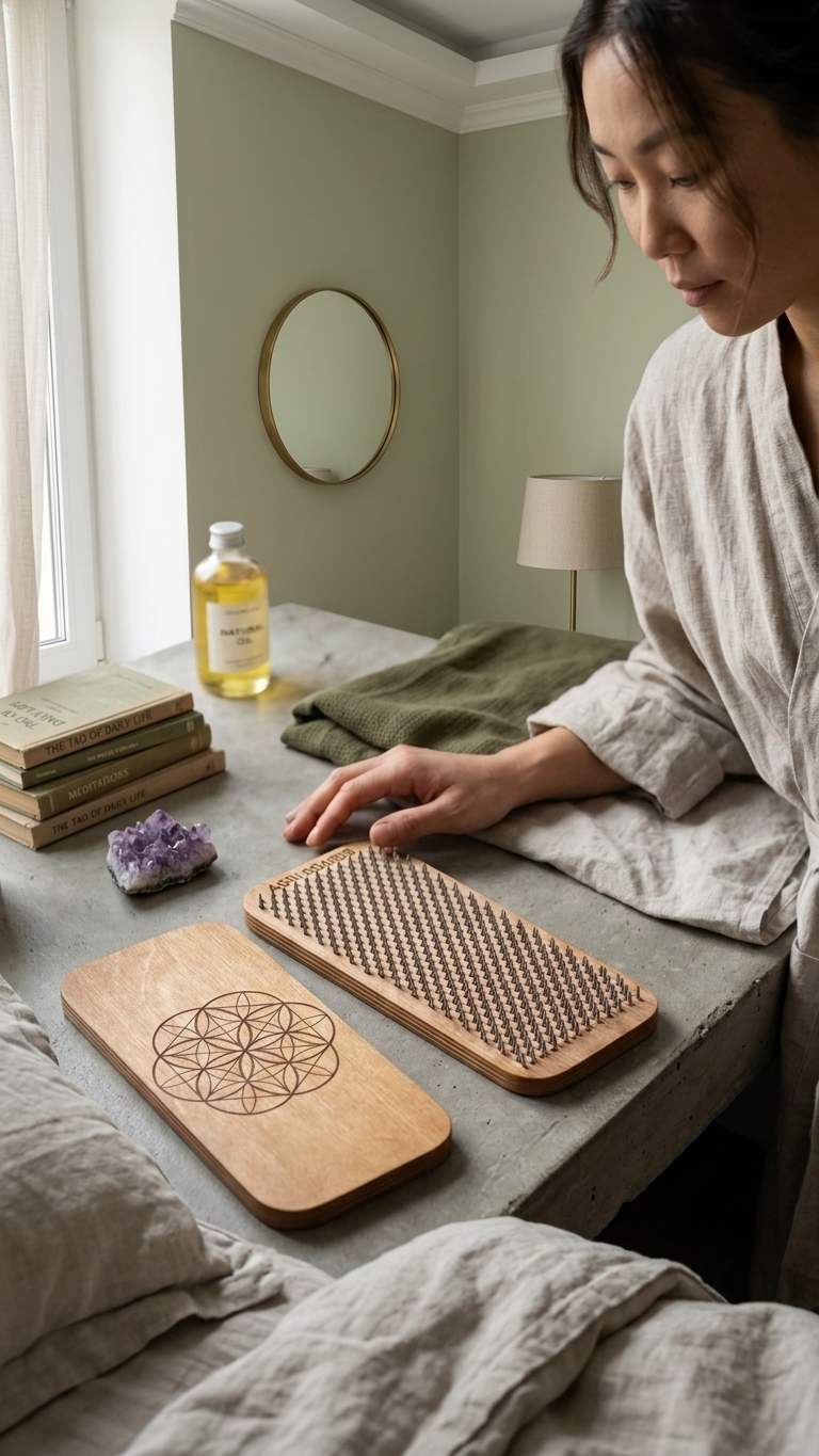 Woman relaxing with Agni Board